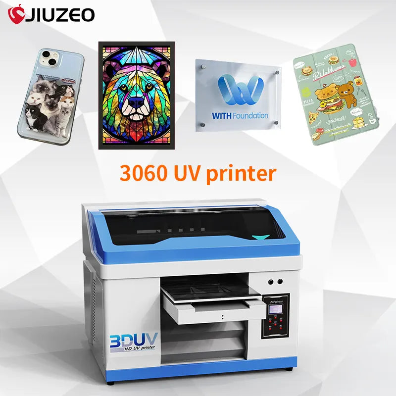 New Portable UV Printer 2880DPI Printing Machine Head Phone Case Wood Metal Acrylic Plastic A3 Led UV Flatbed Printer