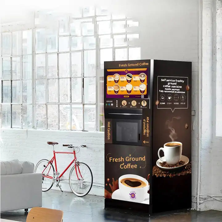 Commercial Coffee Vending Machine – Bata, Instant Coin-Operated with WiFi, Customized Appearance