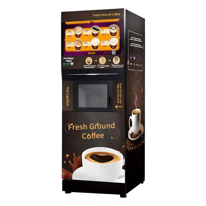 Commercial Coffee Vending Machine – Bata, Instant Coin-Operated with WiFi, Customized Appearance