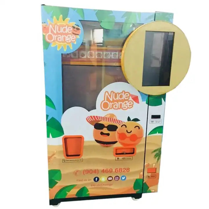 Mall or Grocery Store Orange Juice Vending Machine – Automatic Fresh Juice Dispenser with Coin and Banknote Payment