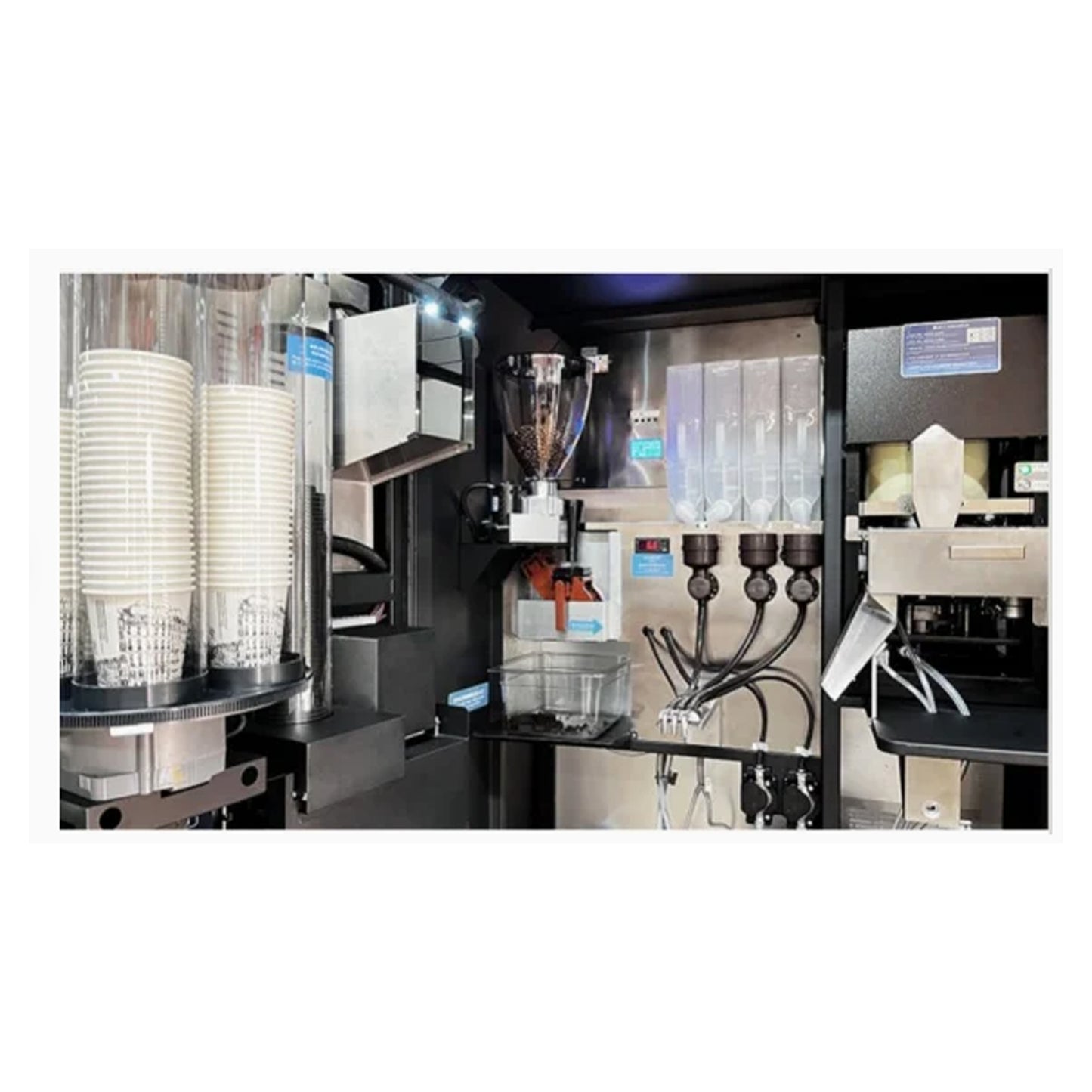 Ice Coffee Milk Tea Vending Machine Full Automatic System University Subway Shopping Mall Use