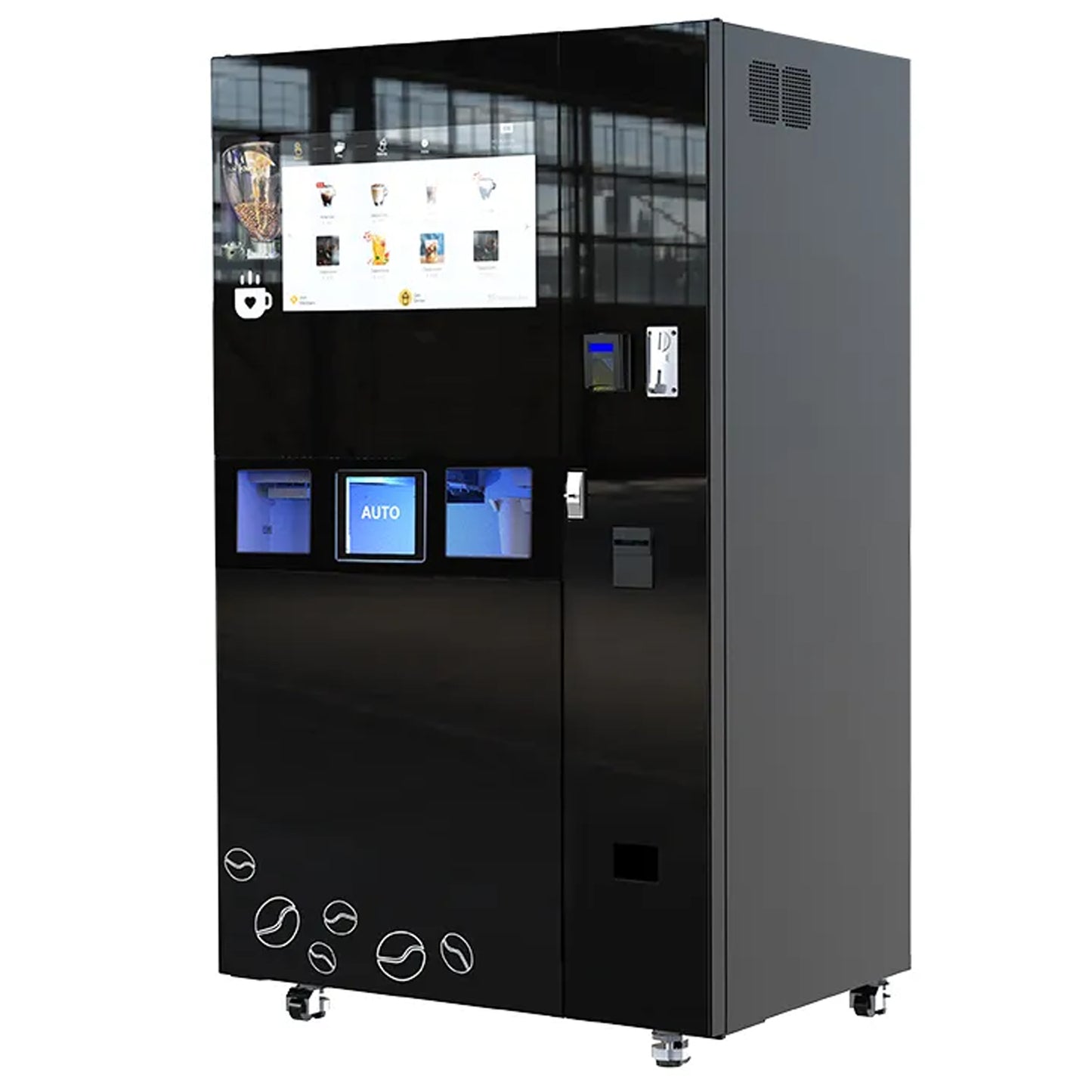 Ice Coffee Milk Tea Vending Machine Full Automatic System University Subway Shopping Mall Use