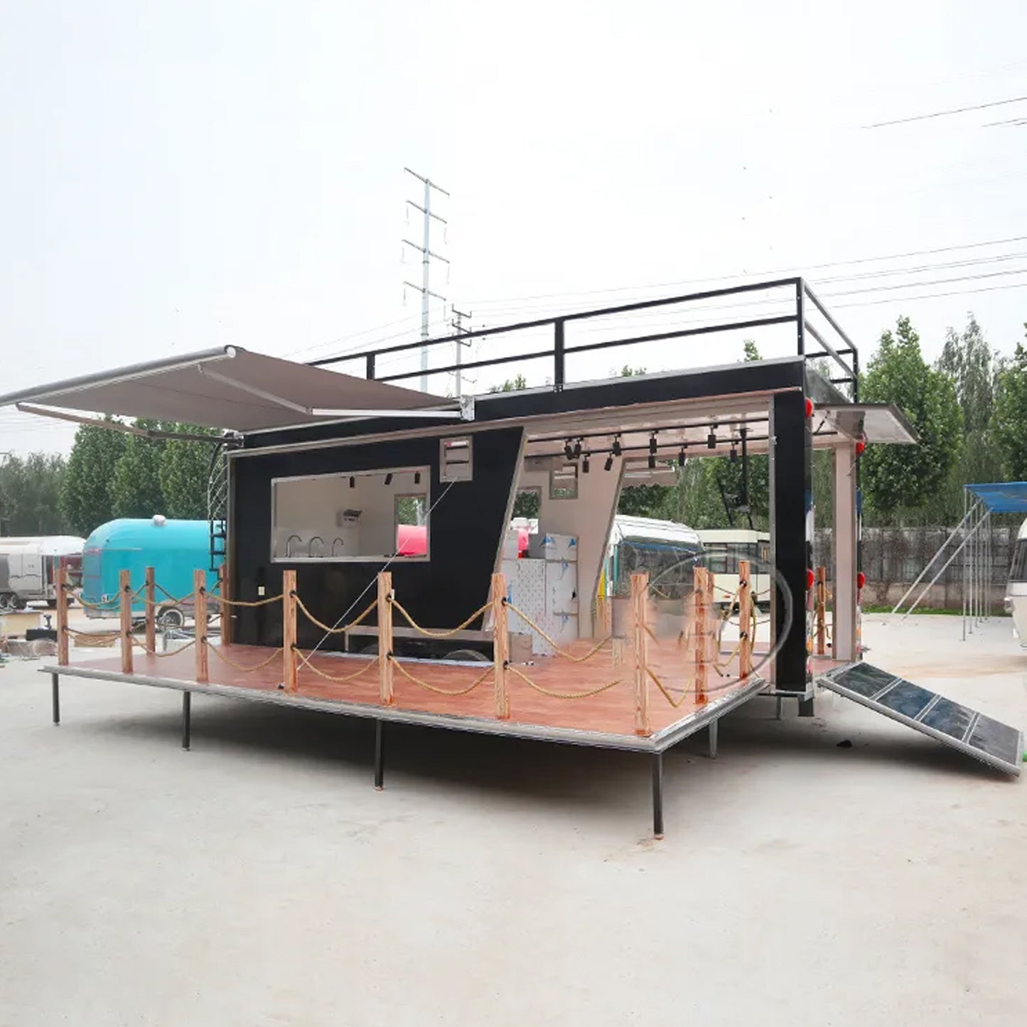 Foldable Fast Food Truck for Commercial Catering